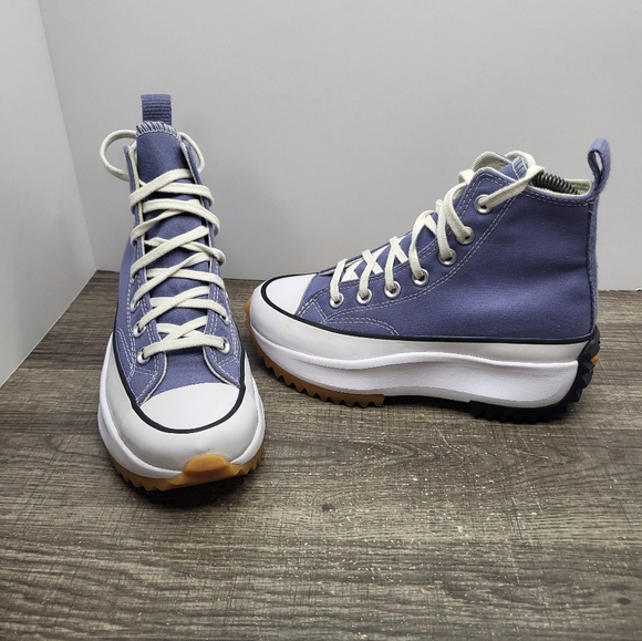 Converse Run Star Hike Slate Lilac Canvas Platform Womens Size 5 Shoes Sneakers - Picture 1 of 9